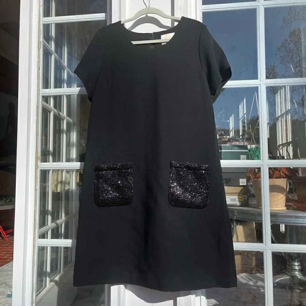 Kate Spade Sequin Beaded Pocket Shift Dress